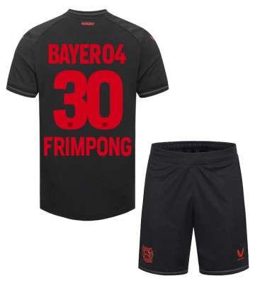 Bayer Leverkusen Jeremie Frimpong #30 Hemmaställ Barn 2023-24 Kortärmad (+ Korta byxor)